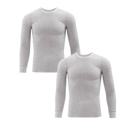 Fruit of the Loom Men's Thermal Waffle Crew Top, 2-Pack, Sizes S-5XL