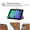 thumbnail image 4 of Allytech iPad mini 6 Case, iPad mini 6 8.3-Inch Case, PU Leather Multi Angle Stand Smart Cove with Auto Sleep Wake Pencil Holder Shockproof Protective Case for Apple iPad mini 6th Gen, Leopard Print, 4 of 5