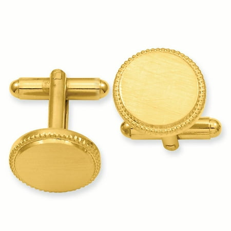 - Gold Plated Kelly Waters Florentine Round Beaded Cuff Links Mens Cufflinks Man Link Water