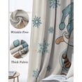 thumbnail image 3 of Blue Gnomes Kitchen Curtains Coffee Snowflake Winter Checkered Rustic Cafe Short Curtains for Bathroom Blackout Window Curtain Grommet Small Window Treatment Drapes for Bedroom Living Room 42"x45"x2, 3 of 9