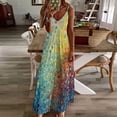 thumbnail image 4 of Colorful Dots Rainbow Textured Art Sleeveless Dress Loose Women's Dress Dresses Luxury Evening Dresses, 4 of 9