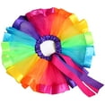 thumbnail image 2 of Filles Arc en Ciel Tulle Jupe Tutu Couches Colorées Arc en Ciel Jupe Tutu Ballet Danse Partie Robe 2-8 Ans,M, 2 of 6