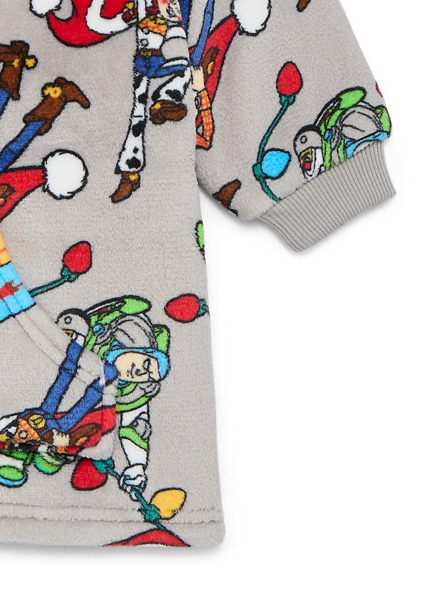 Toy Story Holiday Toddler Boys Cozy Plush Hoodie with Faux Shearling Lining, Sizes 12M-5T