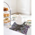 thumbnail image 4 of Purple Flowers Kitchen Dish Towels for Drying Dishes Set of 2, Weeping Spring Floral Bicycle Wooden Farmhouse Waffle Weave Microfiber Hand Tea Bathroom Towels Quick Dry & Absorbent Towel 12x12, 4 of 7