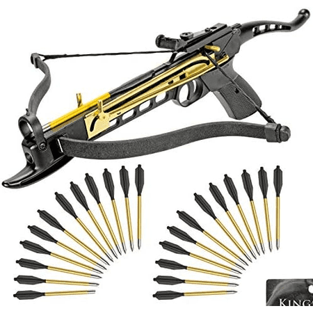 Self-Cocking Crossbow Bundle with Adjustable Sights Spare Crossbow String and Caps 27 Aluminim Arrow Bolt Set$$Other