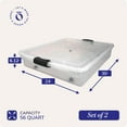 thumbnail image 4 of Homz 56 Quart Underbed Clear Plastic Latching Storage Container, 2 Pack, 4 of 10