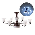 thumbnail image 3 of ZheElen Trendy Chic Miniature Chandelier Ceiling Lamp Model Layout Decor Accessories Bronze White Light 8.2x4.5cm 1Set, 3 of 6