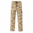 thumbnail image 4 of Curuila Kids Boys Cargo Pants Elastic Waist Camouflage Print Straight Leg Pants For Boys Everyday Wear Casual Soft Joggers Trousers Size 5-6 Years, 4 of 5