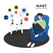 IEAST AudioCast Pro M50 Multi‑Room WiFi & Bluetooth 5.0 Audio Receiver, ESS9023 DAC, 24‑Bit/192kHz Hi‑Res Streamer, AirPlay, Spotify Connect, DLNA, Tidal