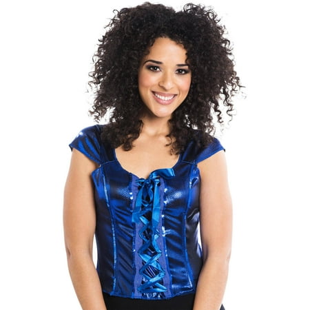 Lace-Up Blue Top Women's Adult Halloween Dress Up / Role Play Costume