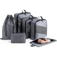 thumbnail image 1 of Organizador de Viaje para Maletas Compresión - Set de 6 Bolsas Organizadoras de Viaje - Organizador de Equipaje Impermeable para Ropa, Cosméticos, Zapatos (01 Gris), 1 of 4