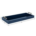 thumbnail image 2 of Kate and Laurel Lipton Narrow Decorative Tray, 10 x 24, Navy Blue and Silver, Chic Accent Tray for Display and Storage, 2 of 8