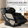 thumbnail image 5 of Full Body Massage Chair, PU Leather Zero Gravity Massage Chair with Bluetooth Speaker, Airbags and Foot Roller, 6 Fix Point Rollers Recliner Chair for Home, Office, Gold, 5 of 8