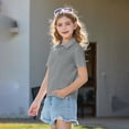 thumbnail image 6 of Grblisyd Uniform Shirts for Girls Short Sleeve Polo Shirts Quick Dry Collared Uniform Golf Shirt Button Casual Tops Back To School 3-12 Years, 6 of 6