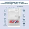 thumbnail image 3 of Muka 50 Pcs 2 OZ White Kraft Mylar Bags Toaster Bags with Frosted Window, Heat Sealable, 4"W x 6"H x 1.6"D, 3 of 6