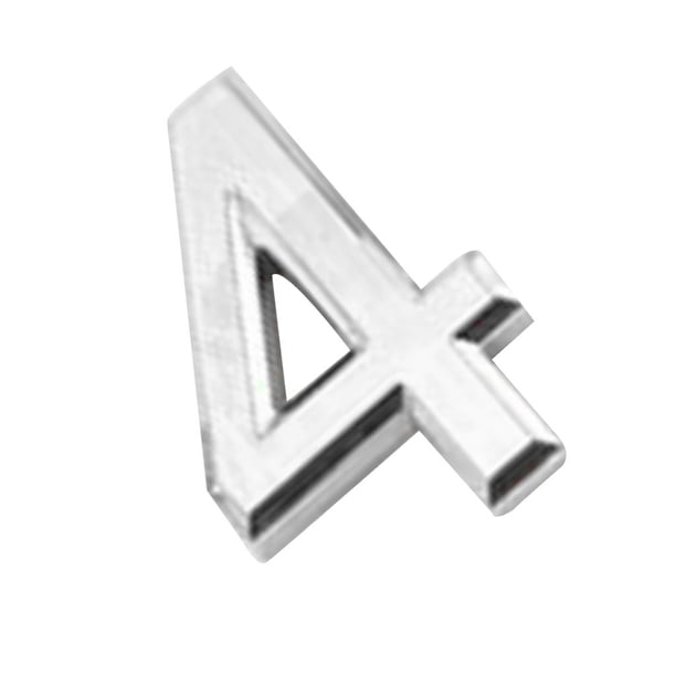 Placas con números de casa modernos, pegatinas para números de lugares, letreros, letras para puerta número 4