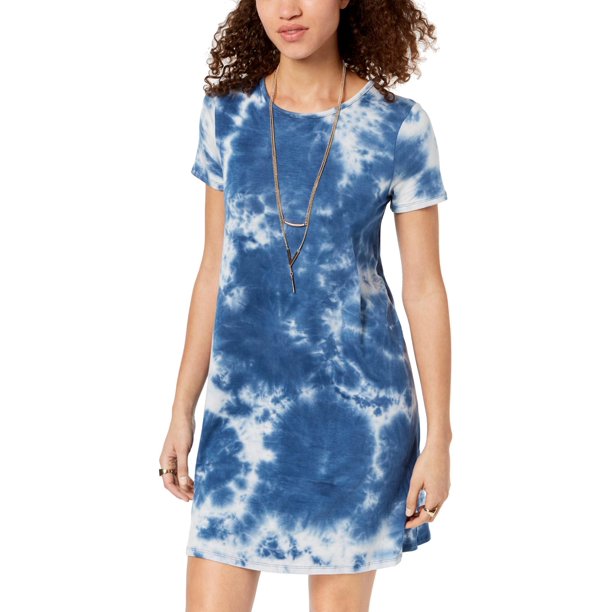 One Clothing - One Clothing Womens Juniors Crew Neck Tie-Dye T-Shirt