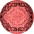 thumbnail image 1 of Ahgly Company Indoor Round Medallion Red French Area Rugs, 5' Round, 1 of 4