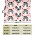 thumbnail image 3 of Cute Raccoon Blanket for Girls Women Gifts for Raccoon Lovers Raccoon Throw Blanket for Kids Adults Ultra Soft Cozy Fleece Blanket for Couch Sofa \u200bBed Pink 50"x60", 3 of 6