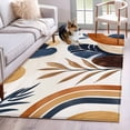 thumbnail image 3 of Rectangle Area Rug 4x6ft,Mid Century Abstract Geometric Washable Carpet Non-Slip Runner Accent Rugs Indoor Floor Mat for Bedroom Living Room Decor,Boho Leaves Nordic Arch Sun, 3 of 9