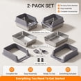 thumbnail image 5 of Topyangs Stainless Steel Litter Box, XL Metal Cat Litter Box for Big Cats, Gray, 5 of 14