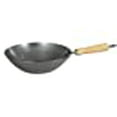 thumbnail image 2 of Typhoon Carbon Steel Wok 10.5' Flat-Bottomed with Bamboo Handle, 2 of 2