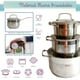 thumbnail image 5 of Batería de Cocina RD Royal Cook Plateada de Acero Inoxidable/tapa cristal 12 piezas, 5 of 5
