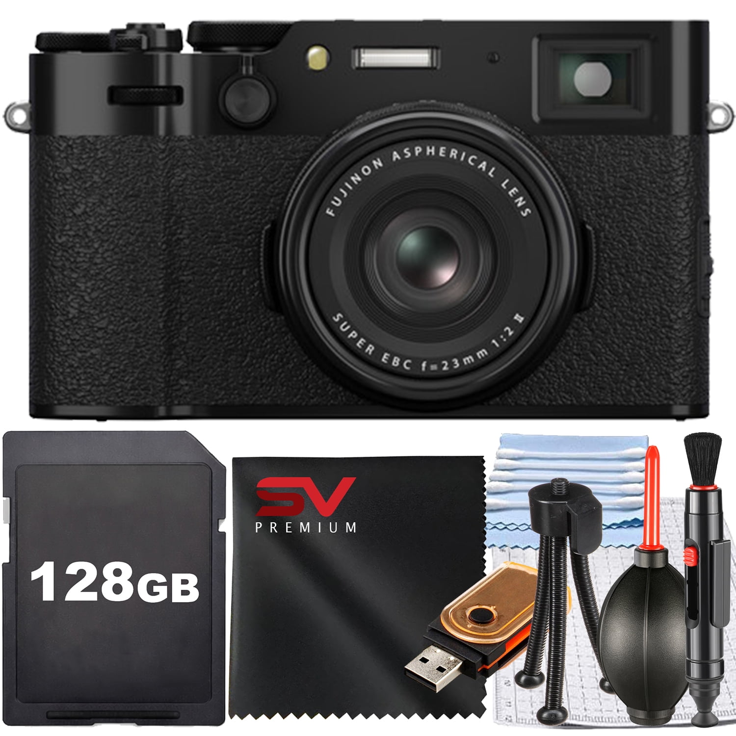 FUJIFILM X100 VI Digital Camera (Black) with 64GB Memory Card +