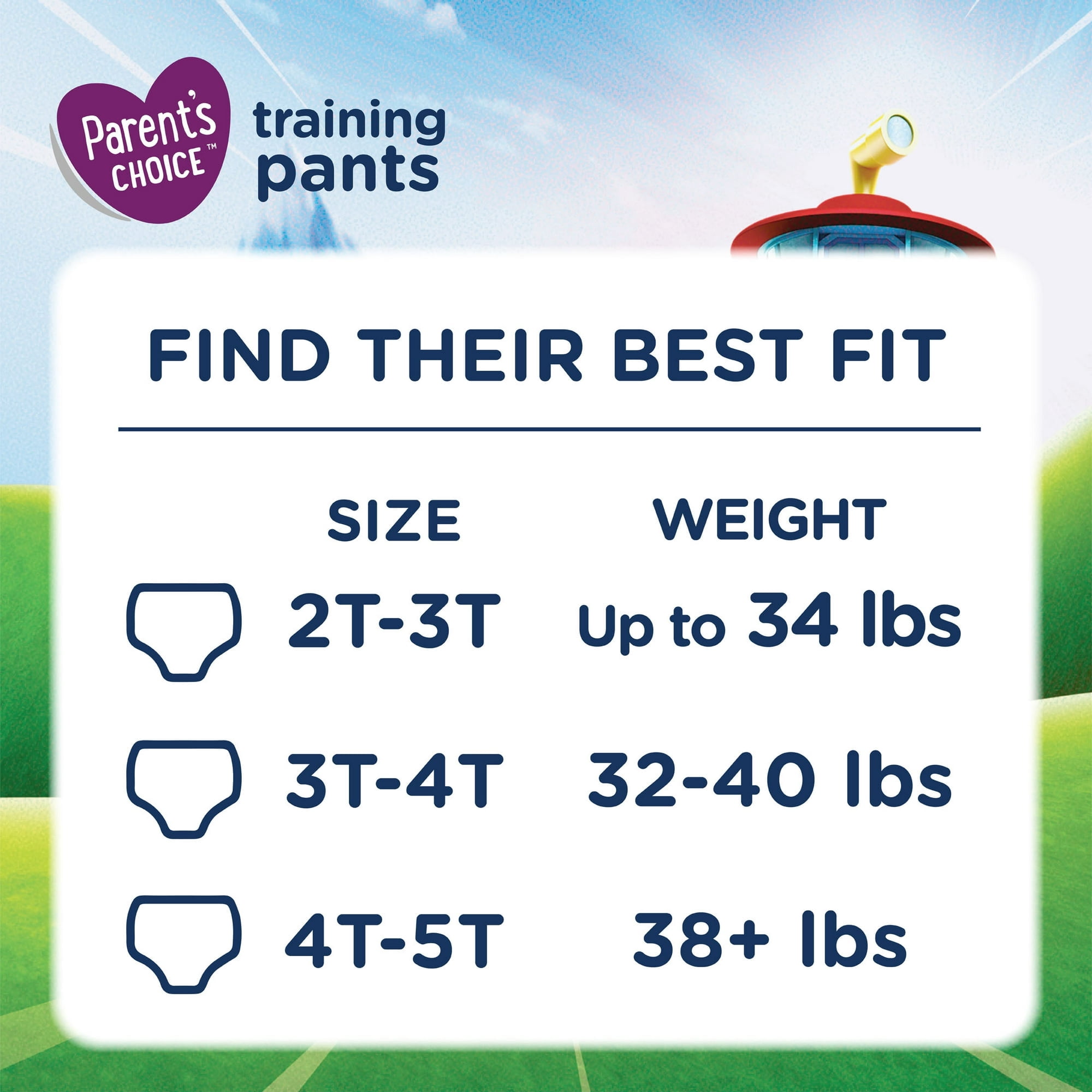 Paw Patrol Training Pants for Boys, 3T/4T, 86 Count (Select For More Options)