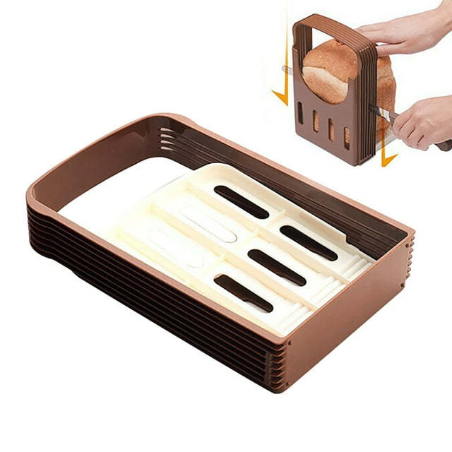 Gwong hogar Pan de plástico plegable Pan cortada de barra de pan tostador guía de corte de corte Gwong 21009527