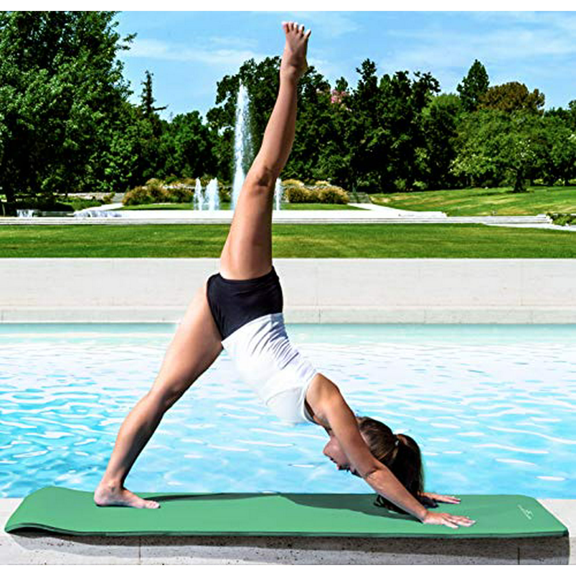 ProsourceFit Extra Thick Yoga and Pilates Mat 1 25mm 71 inch Long High Density Exercise Mat with Comfort Foam and Carrying Strap Green Walmart