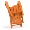 thumbnail image 6 of Westin Outdoor Patio Folding Adirondack Chair HDPE Plastic, Orange, 6 of 6