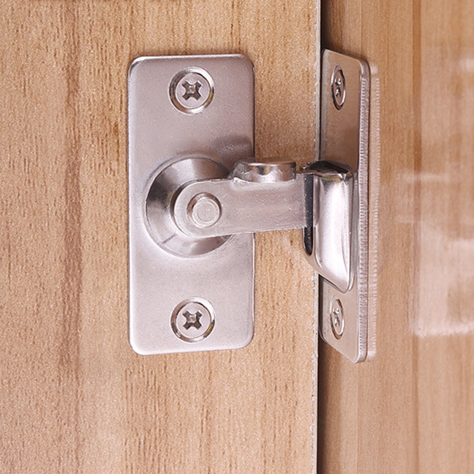 Stainless Steel Security Slide Latch Lock With Key – 90° Rotary Knob For Shed, Cabinet, Pet Crate & Door Applications