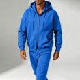 thumbnail image 6 of Hoodies For Men Full Zip Up With Pocket Sweatshirt Double Zipper Long Sleeve Solid Casual Drawstring Jacket For Fall Winter, 6 of 6