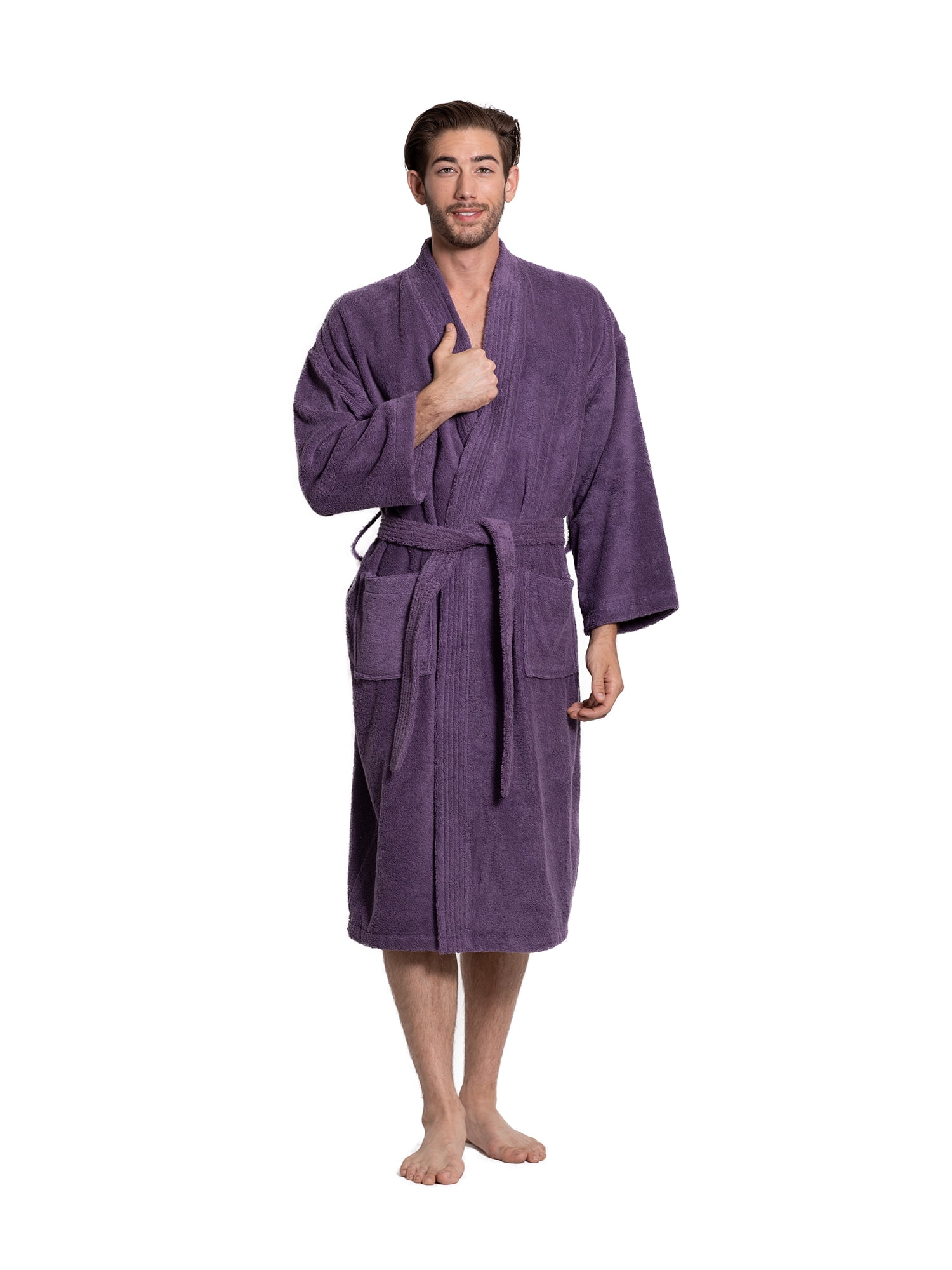 Turkuoise Men's Terry Cloth Robe 100 Premium Turkish Cotton Terry