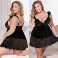 thumbnail image 3 of Body de encaje de talla grande para mujer, lencería Sexy, ropa de dormir, malla de encaje Floral, transparente, Catsuit, disfraz sexual erótico, 5XL, 3 of 5