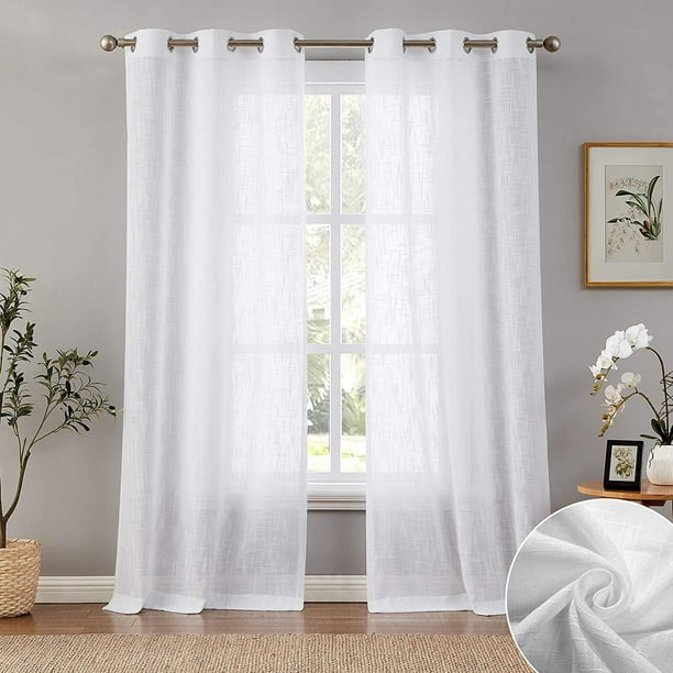 Mainstays 2-Pack Waffle Semi-Sheer Grommet Curtain Panel Pair, 2 panels,  semi-sheer