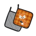 thumbnail image 2 of Caroline's Treasures Baby Fox Gingham Pair of Pot Holders, 2 of 3