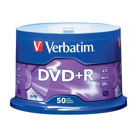 Verbatim AZO 4.7GB 16X DVD R 50 Packs Spindle Disc Model 95037