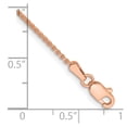 thumbnail image 2 of Primal Gold 14 Karat Rose Gold 1.25mm Diamond-cut Spiga Chain Bracelet, 2 of 2