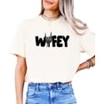thumbnail image 4 of Wifey Skeleton Fall Shirt for Women Trendy Halloween Tee for Adults Ivory Shirt Adult X-Large, 4 of 5