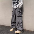 thumbnail image 2 of Men's Parachute-Style Hip-hop Street Overalls Oversized Pocket Trousers Harajuku Loose Solid Color Casual Pants Y2K Legged Pants, 2 of 6