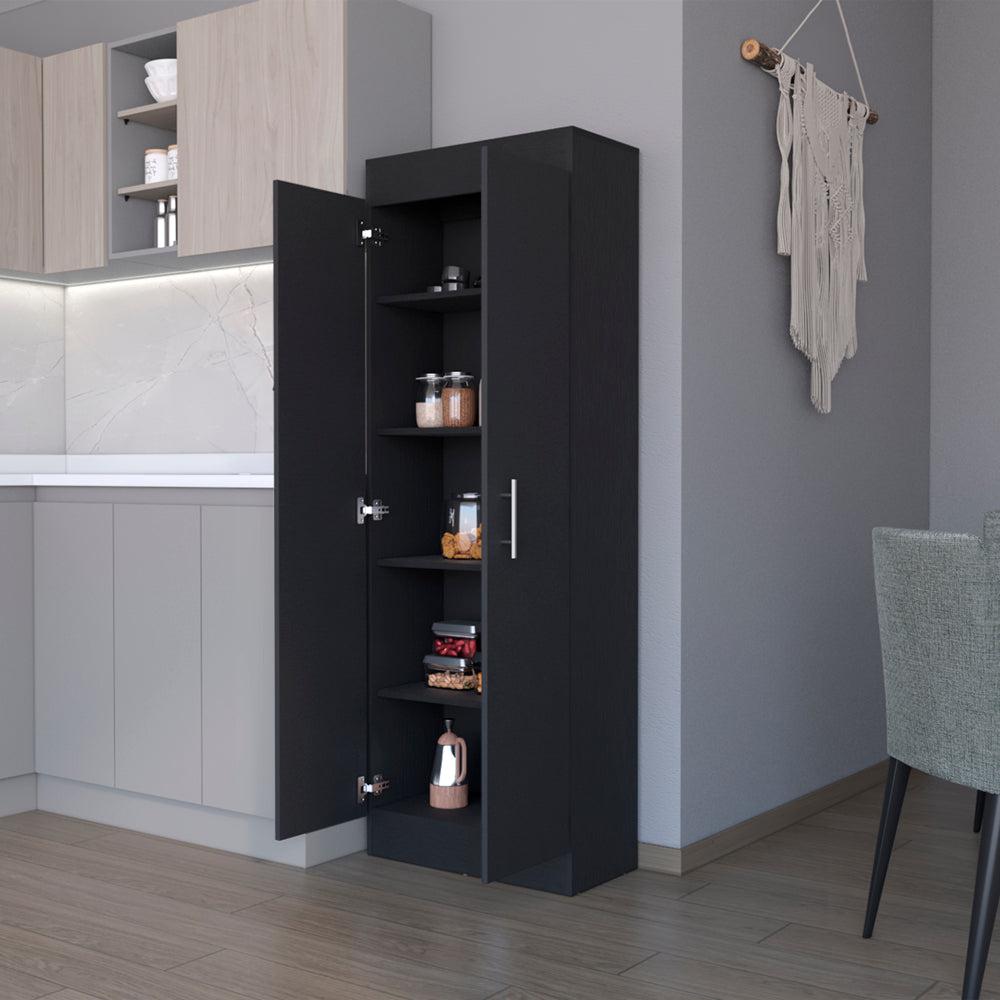 We Have Furniture Pantry Cabinet Clinton, Kitchen, Black