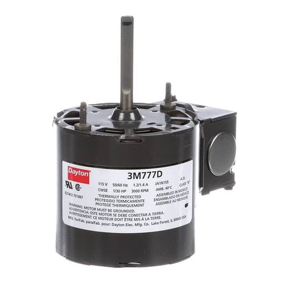 Dayton HVAC Motor,1/30 HP,3000 rpm,115V,3.3 71214887M