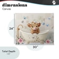 thumbnail image 3 of Baby Cattle in Floral Tub Canvas Wall Art, design by Shawna Stewart, 3 of 8