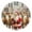 Gold, variant on Christmas Santa Claus with Deers Round Wall Clock Battery Operated Silent Non-Ticking Bedroom Office Kitchen Home School Decor 10"(Black)