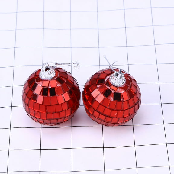 WHAMVOX Decorations Disco Ball Decor Mirror Ball Size 3 Red
