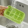 thumbnail image 4 of Press Type Ice Storage Box, Large Capacity Ice Tray with Lid, Dust Proof Ice Container for Freezer, Flip Top Water Injection Mold, 4 of 6