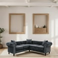 thumbnail image 7 of CRO Decor 62.5" Dark Gray Flannel 2-Piece Couch Living Room Sofa Set, 7 of 7