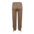 thumbnail image 6 of BLVB Boho Capri Pants for Women Drawstring Elastic Waist Womens Yoga Pants Comfy Loose Bohemian Flowy Beach Clothes, 6 of 7